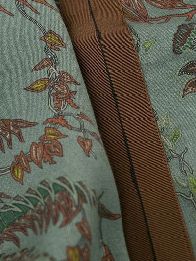 Shop Etro Floral Print Suit Trousers In Green