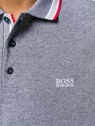 Shop Hugo Boss Short Sleeve Polo Shirt In Grey