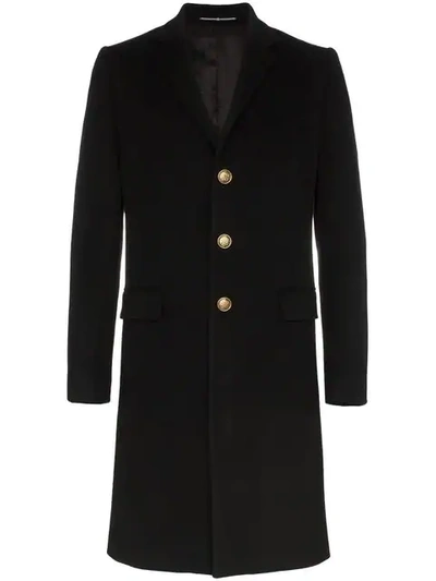 Shop Givenchy Single-breasted Coat In 001 Black