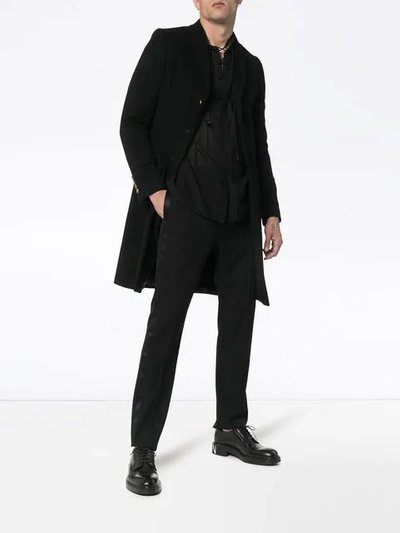 Shop Givenchy Single-breasted Coat In 001 Black