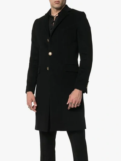 Shop Givenchy Single-breasted Coat In 001 Black