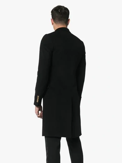 Shop Givenchy Single-breasted Coat In 001 Black