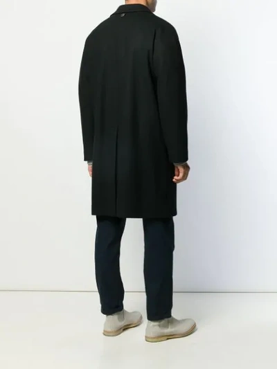 Shop Hevo Single Breasted Coat In Black