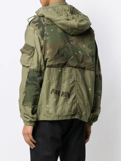 Shop R13 Hooded Multi-pocket Jacket In Green