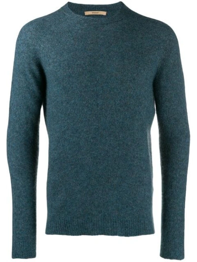 Shop Nuur Fine Knit Sweatshirt In Blue