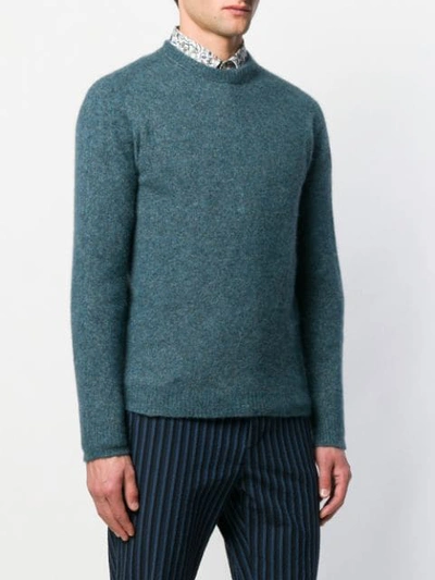 Shop Nuur Fine Knit Sweatshirt In Blue