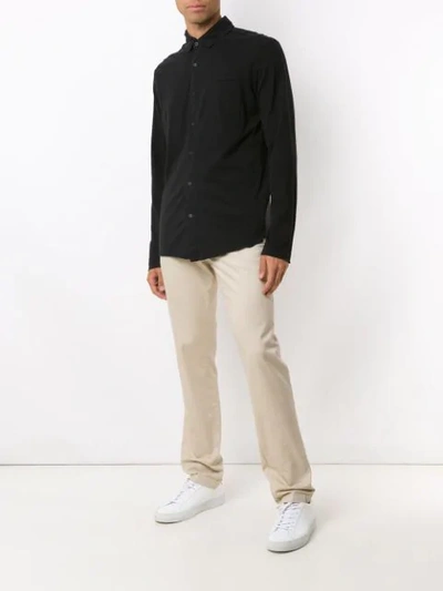 Shop Osklen Plain T-shirt In Black