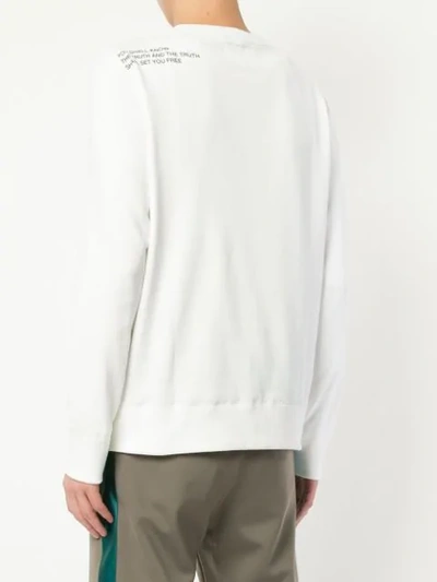 Shop Makavelic Jesus Print Sweatshirt In White