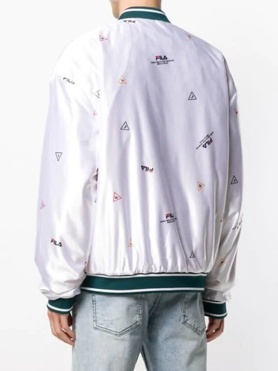 Shop Fila Reyton Bomber Jacket In White