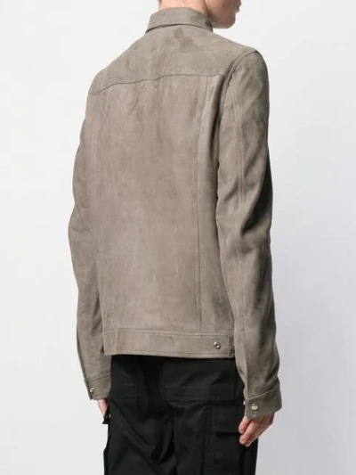 Shop Rick Owens Shirt Jacket In 34 Dust