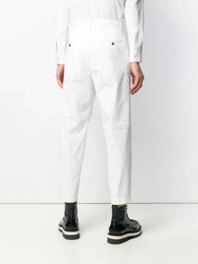 Shop Dsquared2 Cropped Tailored Trousers In White