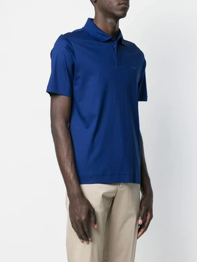 Shop Z Zegna Polo Shirt In Blue