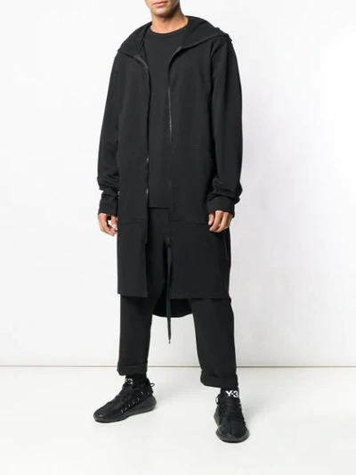 Shop Alchemy Midi Hooded Jacket In Black