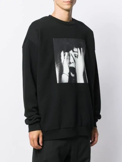 Shop Marcelo Burlon County Of Milan Printed Sweatshirt In Black