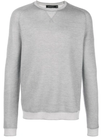 Shop Ermenegildo Zegna Fine Knit Sweater In Grey