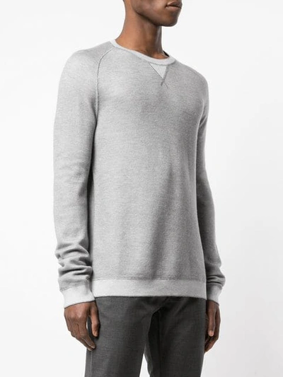 Shop Ermenegildo Zegna Fine Knit Sweater In Grey