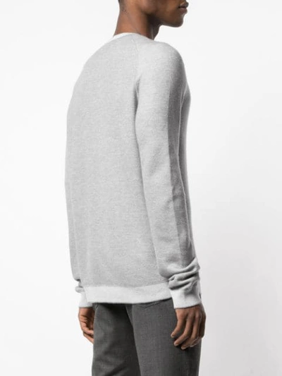 Shop Ermenegildo Zegna Fine Knit Sweater In Grey