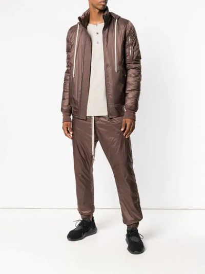Shop Rick Owens Drop-crotch Drawstring Trousers In Brown