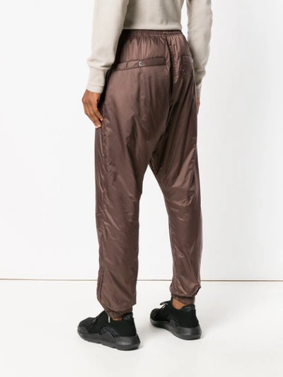 Shop Rick Owens Drop-crotch Drawstring Trousers In Brown