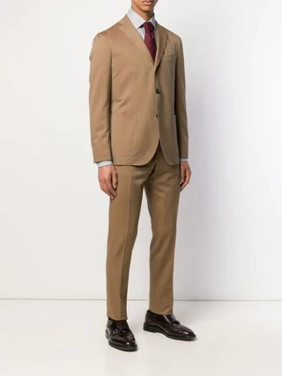 Shop Boglioli Slim Fit Two-piece Suit In Brown