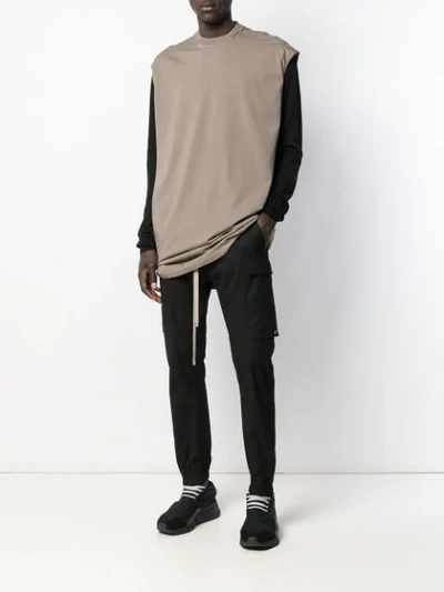 RICK OWENS OVERSIZED TANK - 灰色