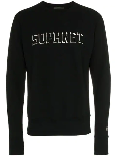 Shop Sophnet Logo Print Jumper In Black