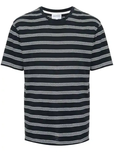 Shop Norse Projects Striped T-shirt In Blue