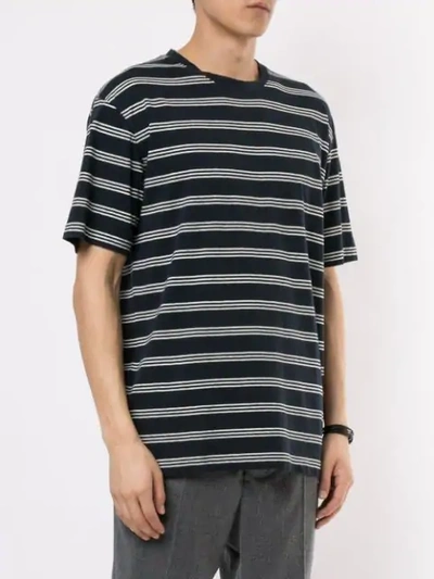 Shop Norse Projects Striped T-shirt In Blue