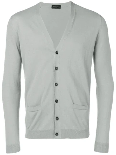 Shop Roberto Collina Classic Cardigan In Grey