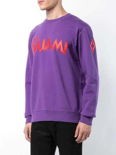 Shop Marcelo Burlon County Of Milan Miami Sweatshirt In Purple