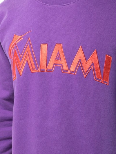 Shop Marcelo Burlon County Of Milan Miami Sweatshirt In Purple