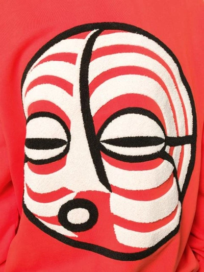 Shop Henrik Vibskov Breath Embroidered Sweatshirt In Orange