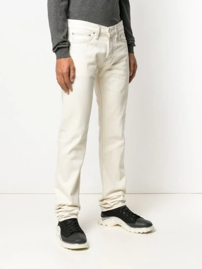 Shop Helmut Lang Straight-leg Chinos In White