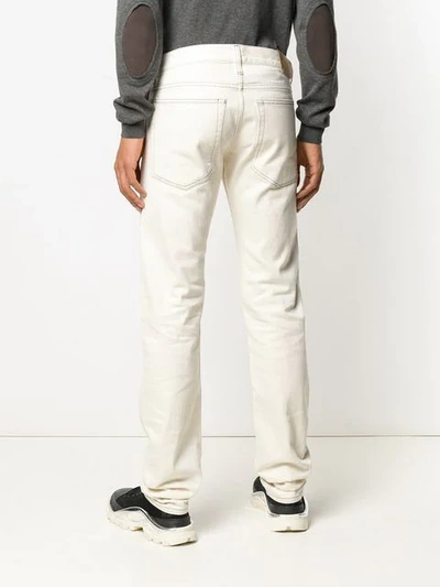 Shop Helmut Lang Straight-leg Chinos In White