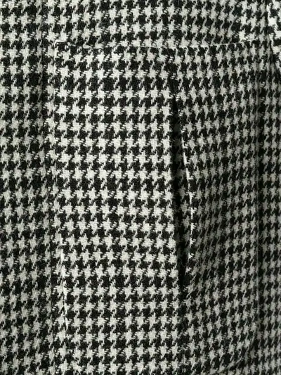 Raf Simons Oversized Houndstooth Wool Coat In Black