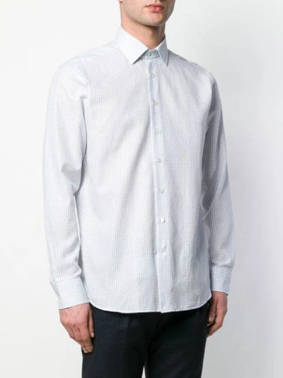 Shop Etro Checked Shirt In White