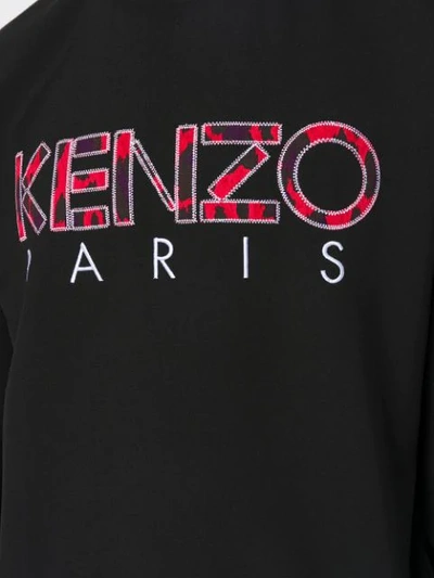 Shop Kenzo Logo Sweater In 99 Black