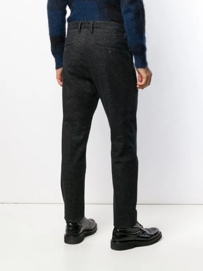 AL DUCA D’AOSTA 1902 MELANGE KNIT TROUSERS - 黑色