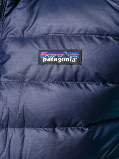 Shop Patagonia Logo-patch Puffer Gilet In Blue