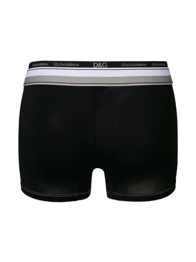 Shop Dolce & Gabbana Underwear Striped Logo Waistband Boxers - Black