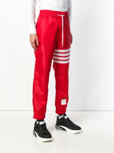 Shop Thom Browne 4-bar Relaxed Fit Track Pants In Red