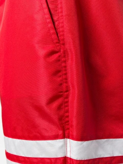 THOM BROWNE 4 条纹运动裤 - 红色