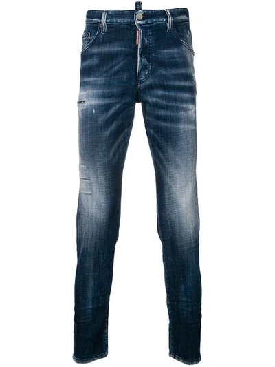 Shop Dsquared2 Skinny Dan Jeans In Blue