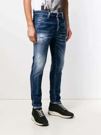 Shop Dsquared2 Skinny Dan Jeans In Blue
