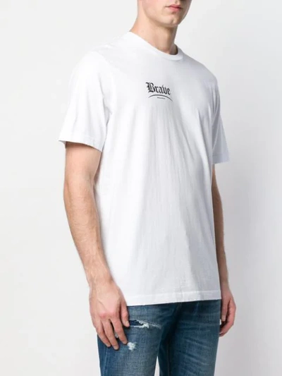 Shop Diesel Short Sleeved T-shirt In White