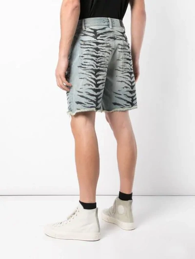 AMIRI TIGER PRINT SHORTS - 蓝色