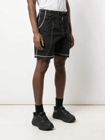 Shop John Elliott Stitch Detail Bermuda Shorts In Black