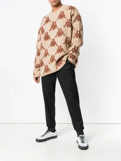 all-over logo sweater