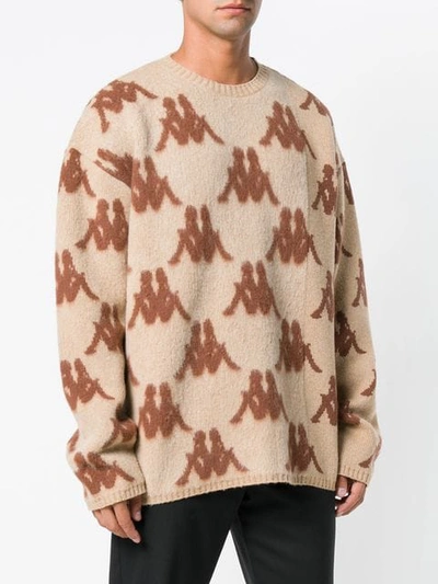 all-over logo sweater