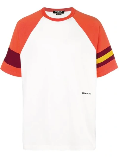 Shop Calvin Klein 205w39nyc Stripe Detail Raglan T In White